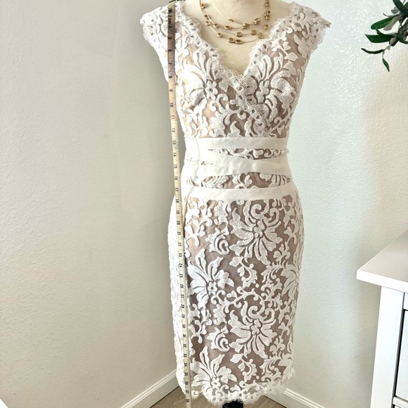 Tadashi Shoji Embroidered Lace Sheath Dress Size 0 - Picture 12 of 16